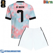 Fotballdrakt Barn Belgia Kevin De Bruyne #7 Bortedraktsett VM 2026 Kortermet (+ Korte bukser)